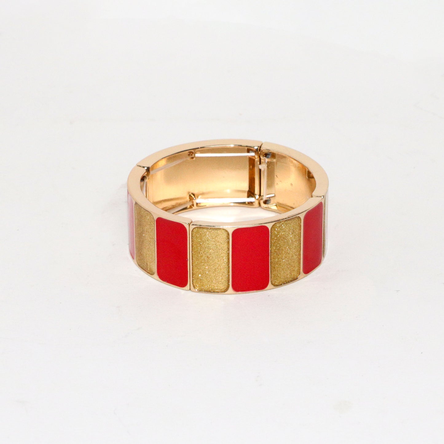 Bracciale Natale Rosso e Oro