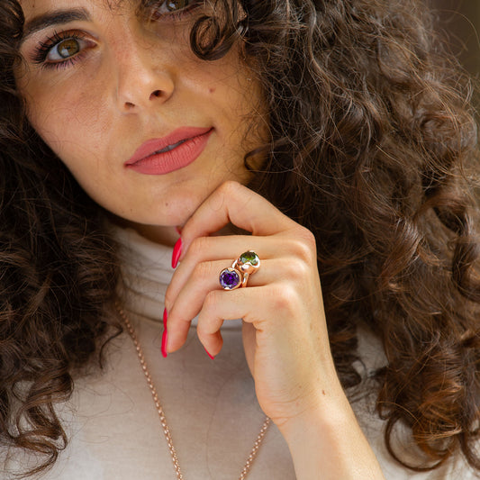 Anello Cristallo Viola