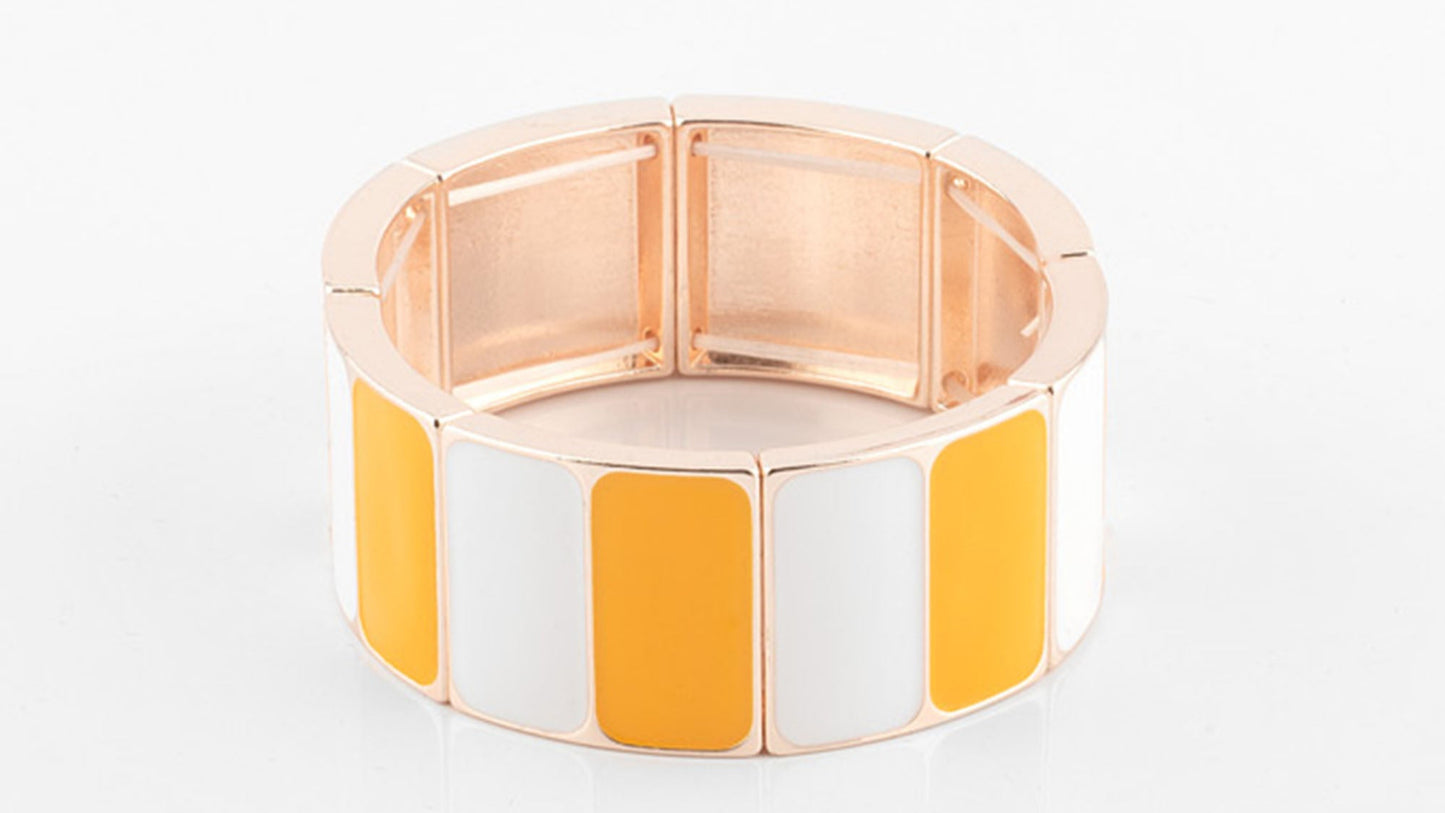 Bracciale Colorato Bianco e Giallo
