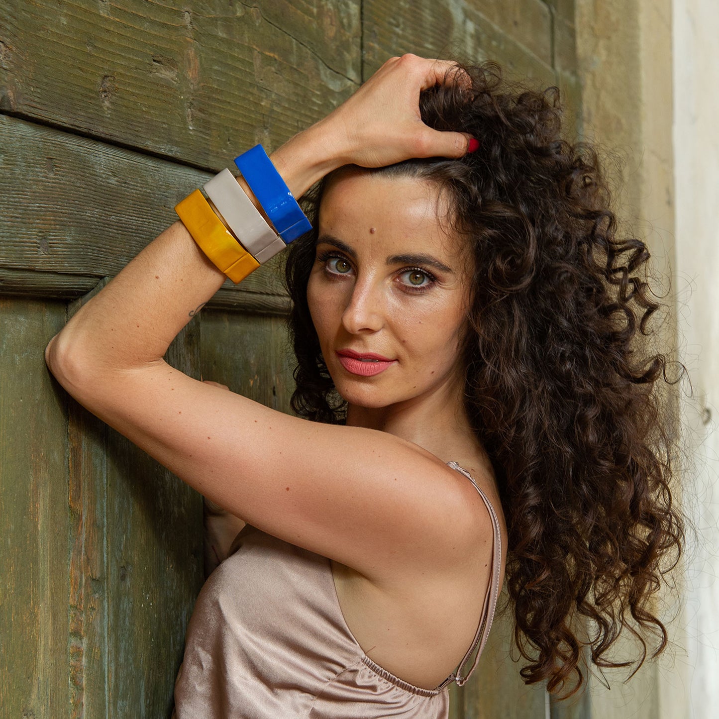 Bracciale Rigido Smaltato Giallo