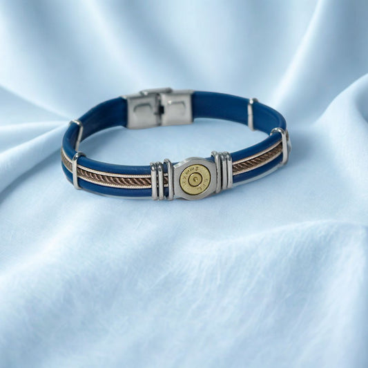 Bracciale Uomo PORSENNA Acciaio & Fascia Blu