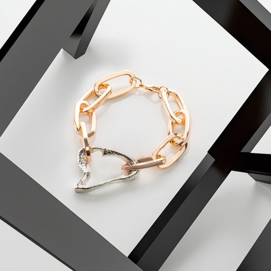 Bracciale Godronato Cuore